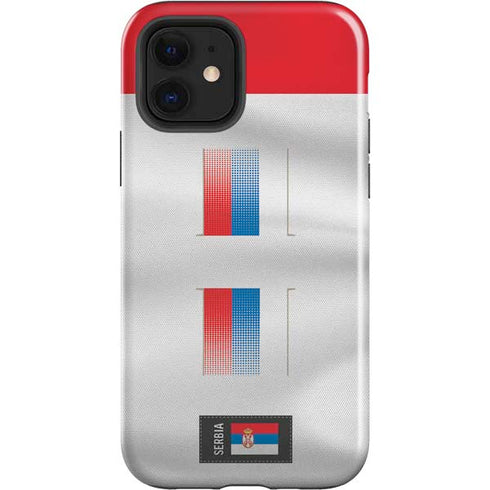Serbia Soccer Flag iPhone 12 Impact Case